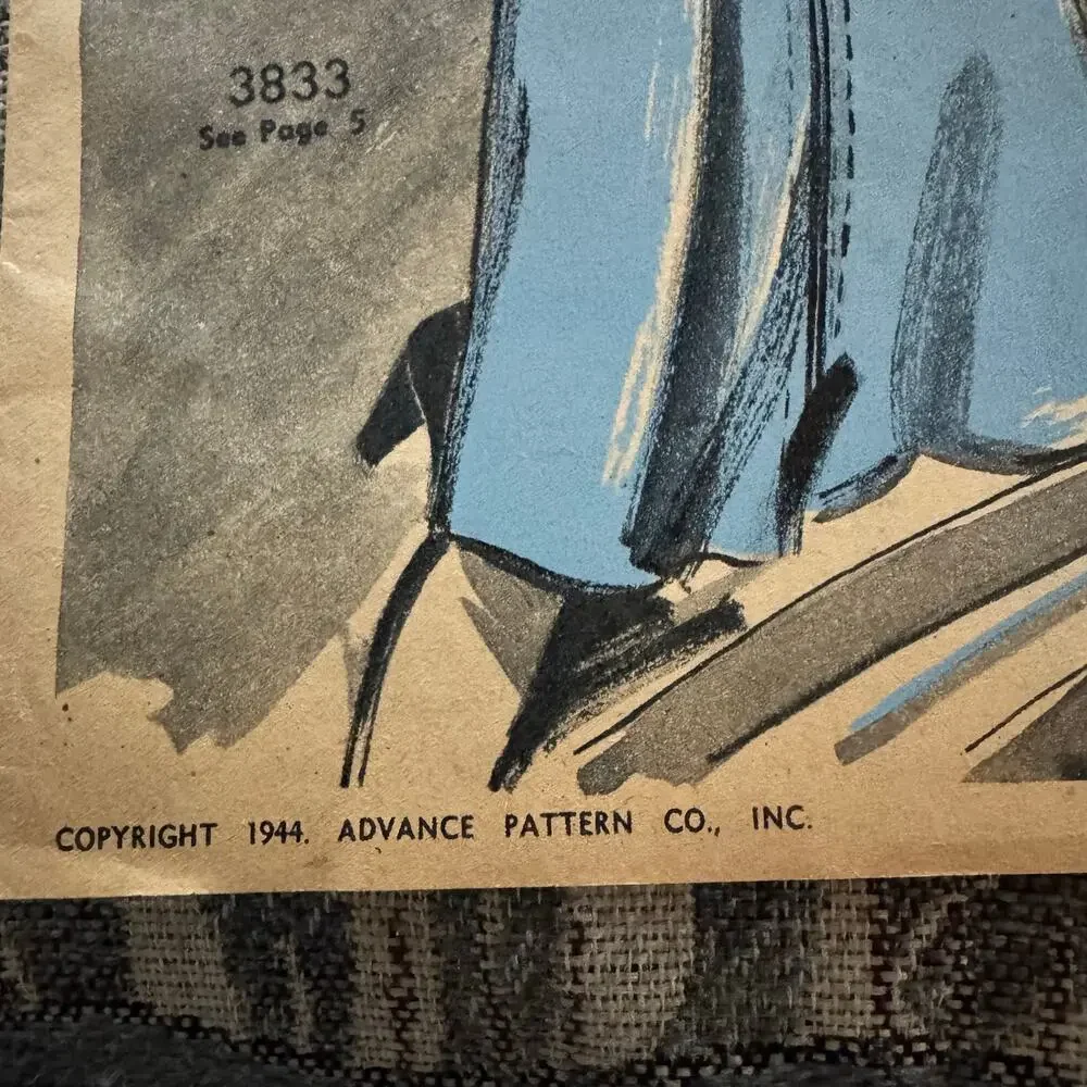 Vintage Jan-Feb 1945 Advance Pattern Co Fashion News Booklet WWII Era Sewing